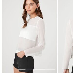 Elegant White Sheer Women's Top